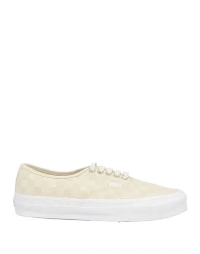 Vans Woman Sneakers Beige Size 7.5 Textile Fibers In Beige