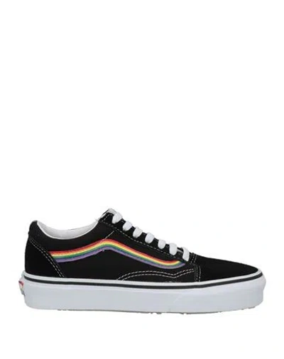 Vans Woman Sneakers Black Size 5 Leather, Textile Fibers