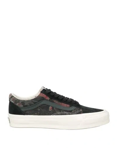 Vans Woman Sneakers Black Size 6 Leather, Textile Fibers