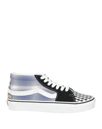 Vans Woman Sneakers Black Size 6.5 Textile Fibers, Soft Leather