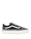 Vans Woman Sneakers Black Size 8 Leather, Textile Fibers In Black