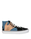 Vans Woman Sneakers Black Size 9 Leather, Textile Fibers