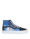 Vans Woman Sneakers Blue Size 7.5 Leather, Textile Fibers In Blue