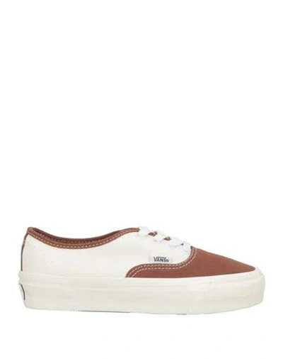 Vans Woman Sneakers Brown Size 8 Textile Fibers