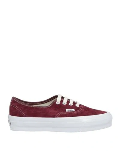 Vans Burgundy Authentic Reissue 44 Lx Sneakers In Lx Pig Suede Port Ro