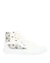 Vans Woman Sneakers Cream Size 6.5 Textile Fibers, Soft Leather In White