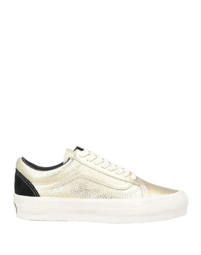 Vans Woman Sneakers Gold Size 8 Leather