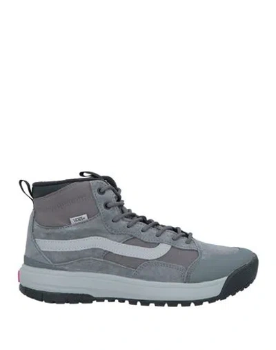 Vans Woman Sneakers Grey Size 5.5 Leather, Textile Fibers In Gray
