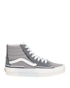 Vans Woman Sneakers Grey Size 7 Leather, Textile Fibers