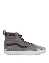 Vans Woman Sneakers Grey Size 8 Leather In Grey