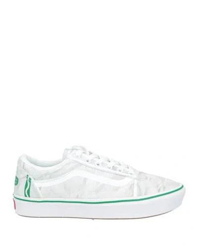 Vans Woman Sneakers Light Grey Size 7.5 Textile Fibers