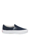 Vans Premium Satin Slip On Sneakers In Blue