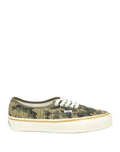 Vans Woman Sneakers Military Green Size 8 Textile Fibers