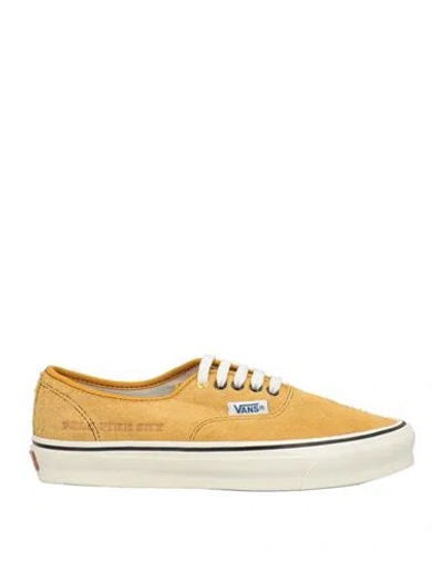 Vans Woman Sneakers Mustard Size 7.5 Leather In Yellow