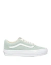 Vans Woman Sneakers Sage Green Size 8 Leather In Green