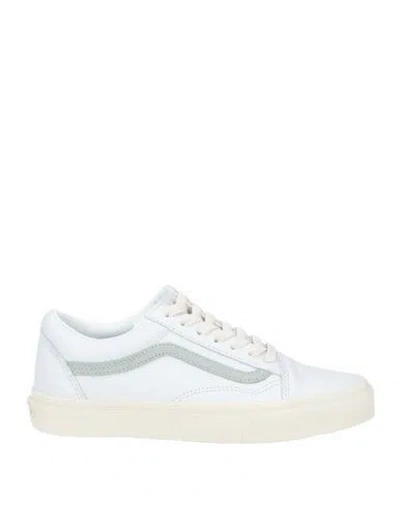 Vans Woman Sneakers Sky Blue Size 7.5 Leather In White