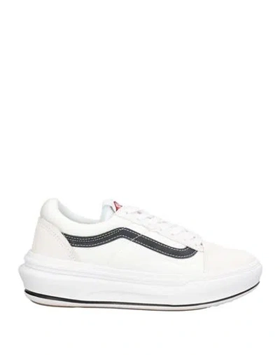 Vans Woman Sneakers White Size 6.5 Leather, Textile Fibers