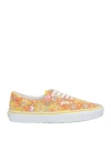 Vans Woman Sneakers Yellow Size 5.5 Textile Fibers In Multi