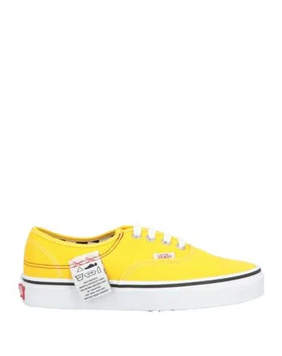 Vans Woman Sneakers Yellow Size 8 Textile Fibers
