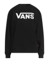 Vans Woman Sweatshirt Black Size M Cotton, Polyester