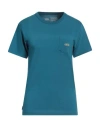 Vans Woman T-shirt Deep Teal Size Xs Cotton