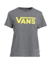 Vans Woman T-shirt Grey Size L Cotton