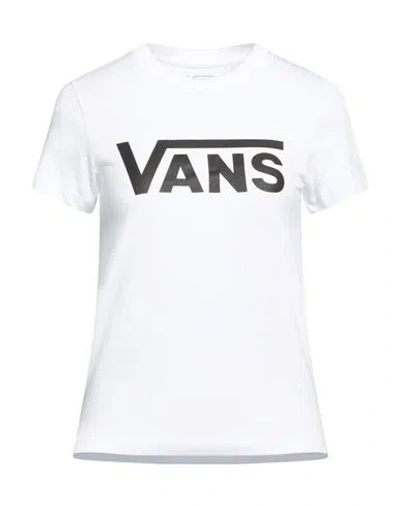 Vans Woman T-shirt White Size L Cotton In Multi