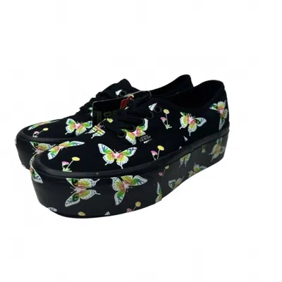 Vans Women's Authentic Stacked Morph Sneakers In Butterfly Glow In The Dark In Black