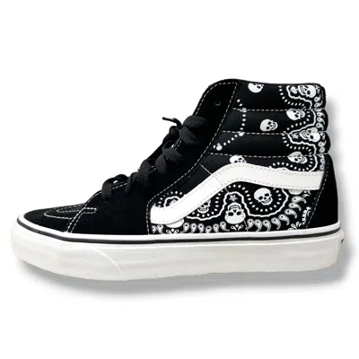 Vans Women's Bandana Sk8 Hi Shoes In Black And True White