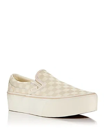 Vans Women's Classic Slip On Platform Trainers In Marshmallo