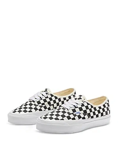 Vans Women's Lx Authentic Reissue Checkered Low Top Trainers In Black/off White