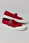 Vans Red Fu Mary Jane Sneakers In Chou Chou Red