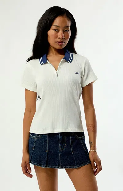 Vans Women's Priscilla Polo Shirt In White