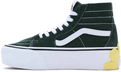 Vans Women's Sk8-hi Tapered Stackform Sneakers In Green And White In Black