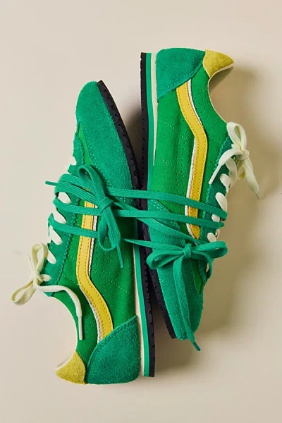 Vans Women's Super Lowpro Sneaker In Vivid Verdant/space Yello, Women's At Urban Outfitters In Green