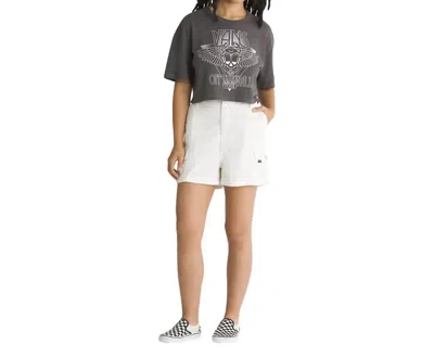 Vans Womens Sidewalk Cargo Short In Marshmallow In White