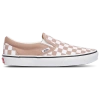 Vans Classic Slip-on Color Theory Checkerboard Sneakers In Warm Taupe Brown