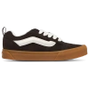 Vans Knu Skool Woman Sneakers Chocolate Brown Size 8 Leather, Textile Fibers In Coffee/white