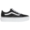 Vans Stitched Low-top Silhouette Rubber Sole Sneakers In Black/white