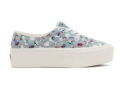 Pre-owned Vans Woven Authentic Stackform (women's) Sneakers In Light Blue/floral