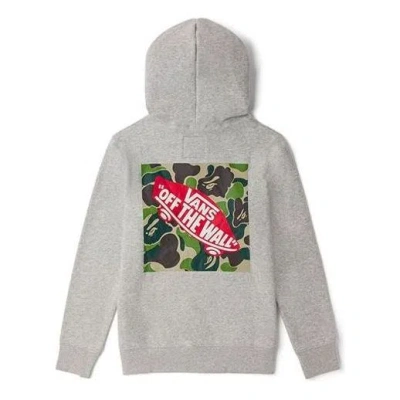 Vans X Bape Camo Pullover Hoodie 'grey' In Gray