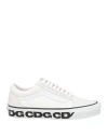 Vans X Comme Des Garçon Woman Sneakers White Size 7.5 Leather, Textile Fibers In White