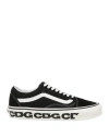 Vans X Comme Des Garçons Woman Sneakers Black Size 8 Leather, Textile Fibers In Black