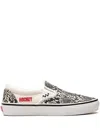 Vans X Hockey Skate Slip-on "snakeskin" Sneakers In White