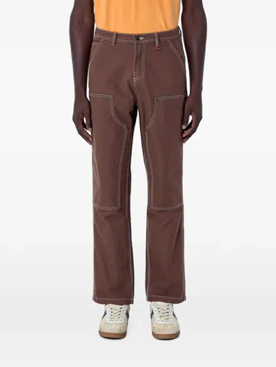 Vans X Julian Klincewicz Contrast-stitch Trousers In Brown
