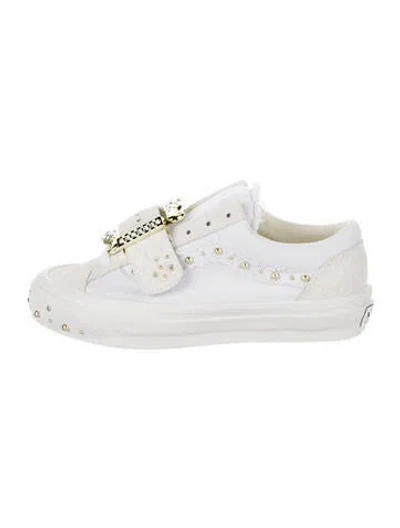 Pre-owned Vans X Metal Girl Canvas Graphic Print Sneakers In White