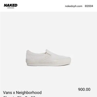 Vans X Neighborhood Classic Slip-on 98 | White | Size: