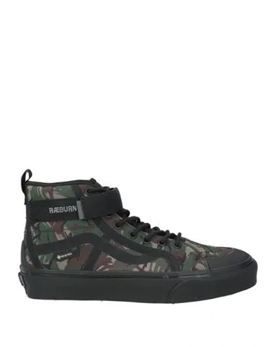 Vans X Raeburn Woman Sneakers Military Green Size 5.5 Textile Fibers