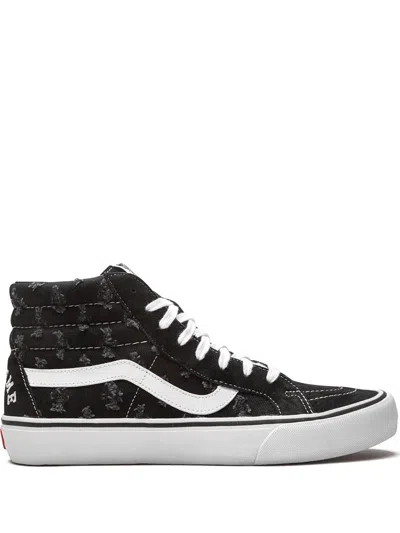 Vans X Supreme Sk8-hi "hole Punch Denim In Black