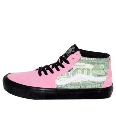 Vans X Supreme Skate Grosso Mid 'dollar Bill Pink'